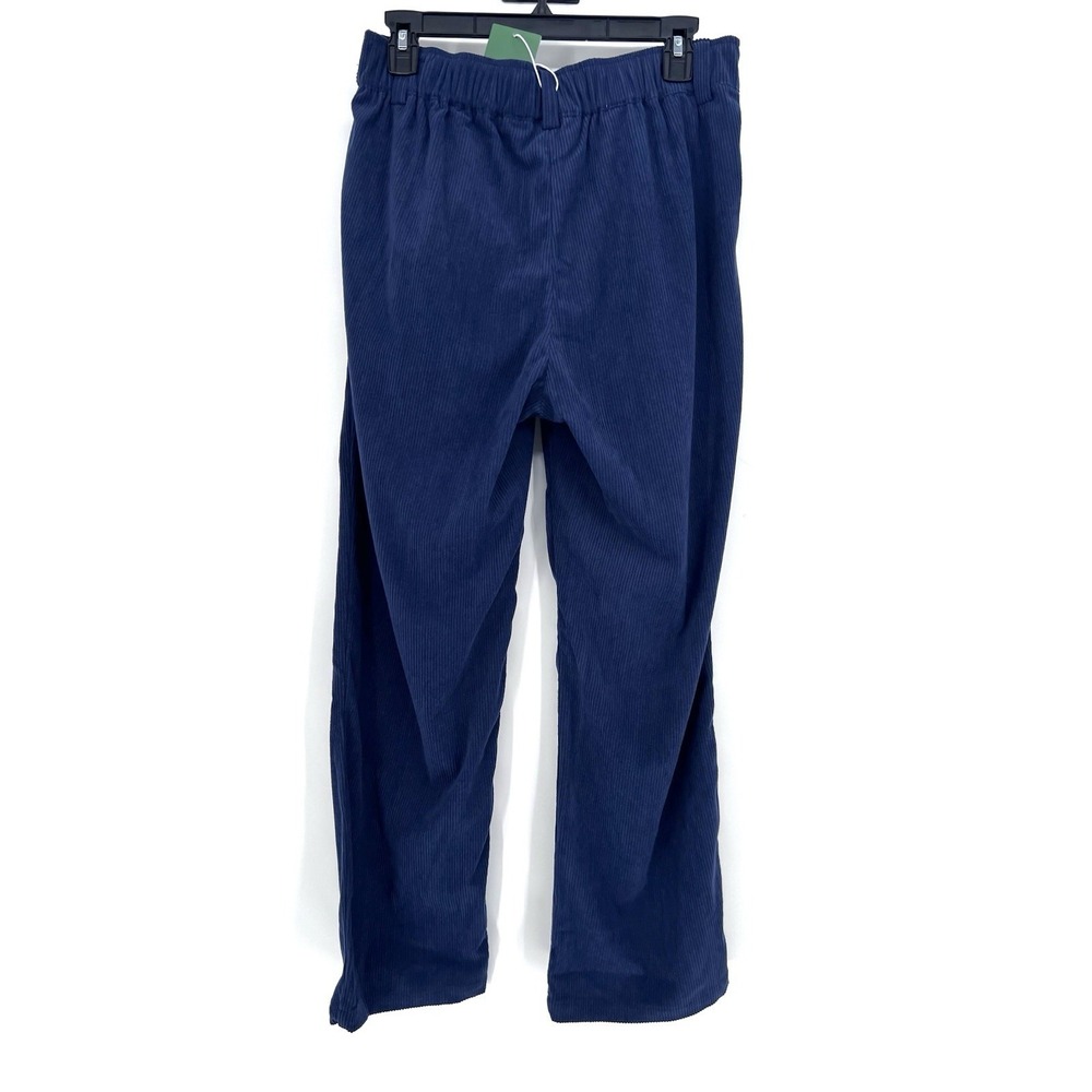Halara Mid Rise Zipper Pocket Corduroy Casual Pants Womens Navy Blue AuraCord - Picture 10 of 14